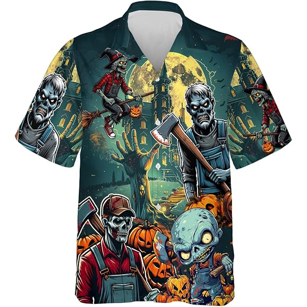 Amazon.com: V-DECORPARKS Men's Halloween Hawaiian Shirts